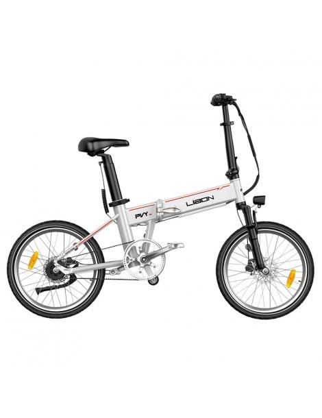 PVY LIBON Bicicletta elettrica pieghevole da città motore 500W 36V 20.4Ah pneumatici 20*2.5” 25km/h 260km - Argento Fino al 50% di sconto
