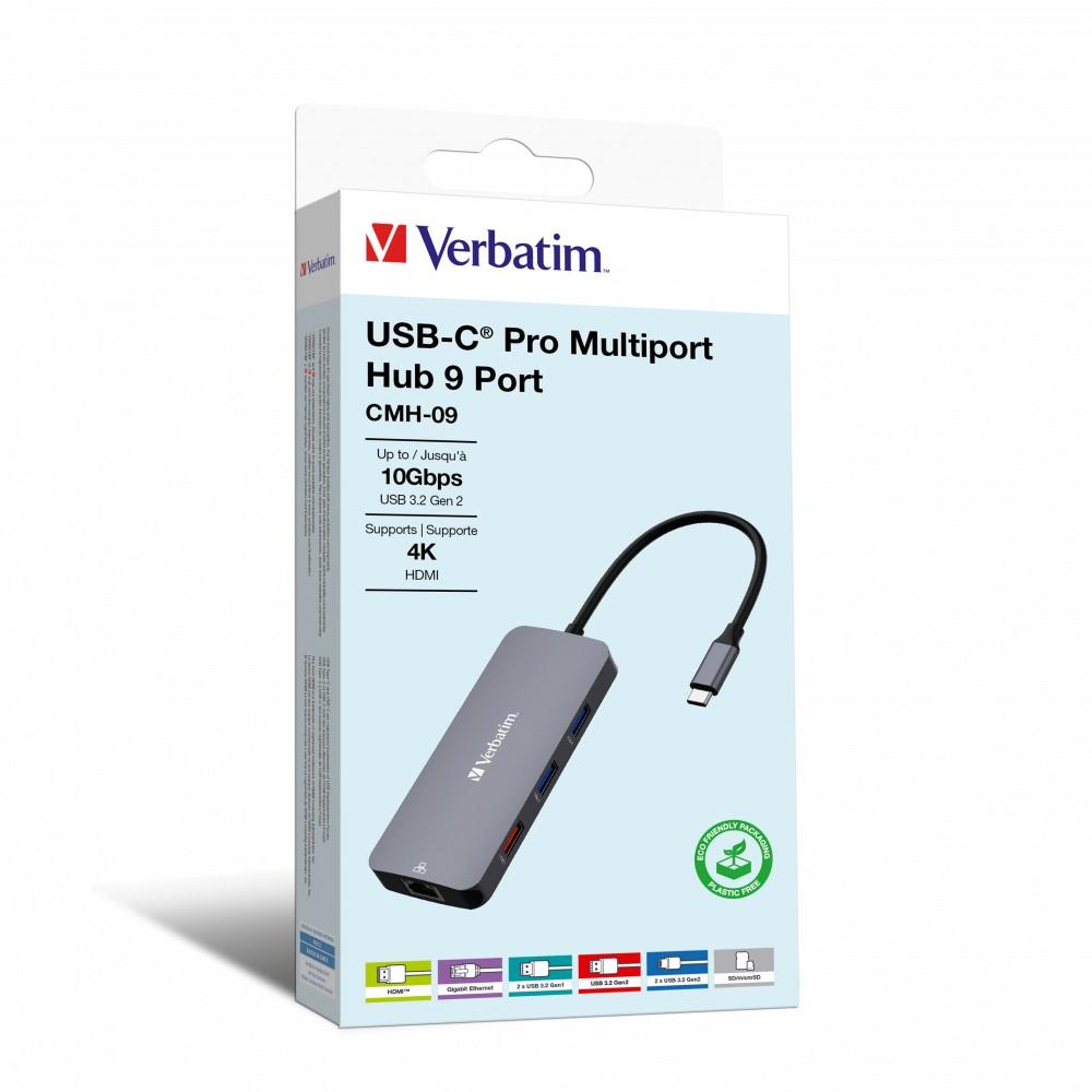 Verbatim CMH-09 USB tipo-C 10000 Mbit/s Argento Enormi risparmi