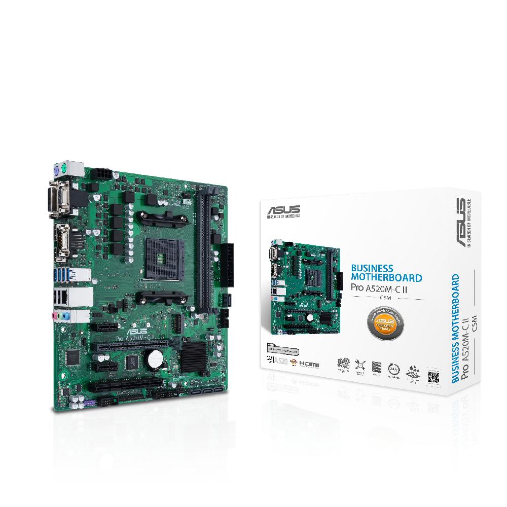 ASUS PRO A520M-C II/CSM AMD A520 Socket AM4 micro ATX Solo un giorno rimasto