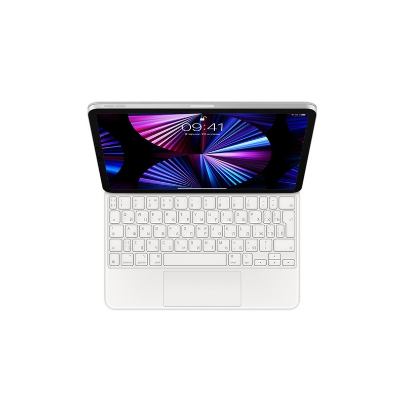 APPLE MAGIC KEYBOARD FOR IPAD PRO 11-INCH (3RD GEN) AND IPAD AIR (4TH GEN) - RUSSIAN - WHITE - (MIN. 10PZ)