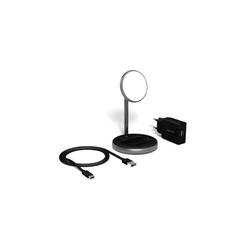 EPICO EPICO 2IN1 MAGNETIC WIRELESS CHARGER - space gray Consegna Veloce