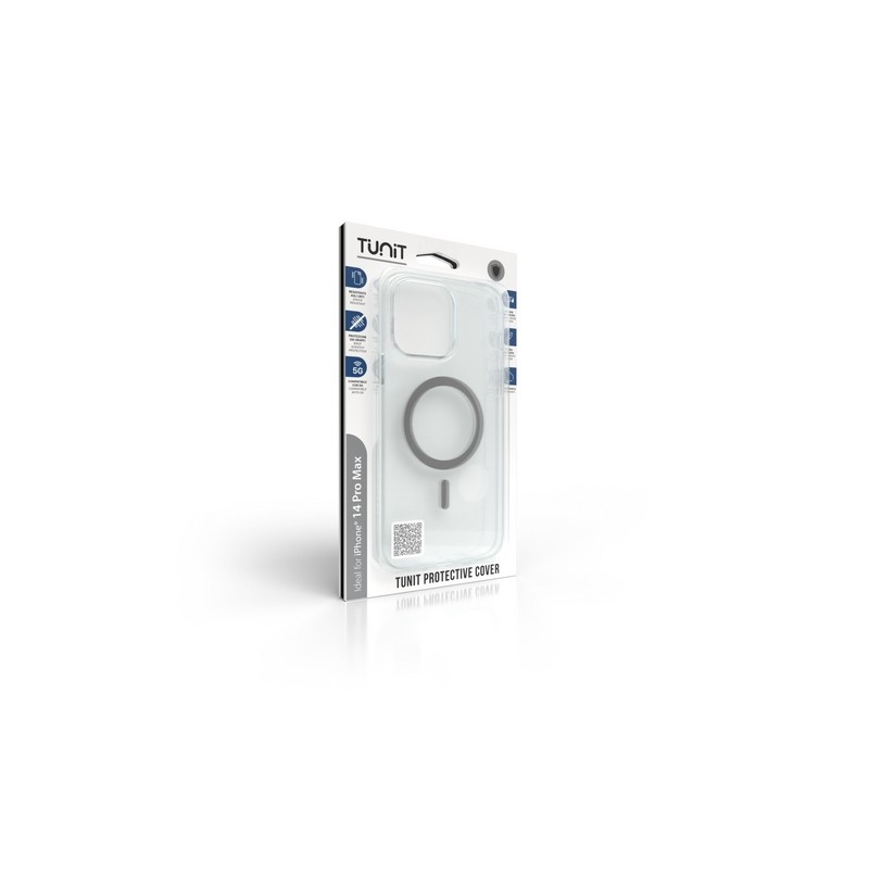TUNIT CUSTODIA IN POLICARBONATO COMPATIBILE CON MAGSAFE PER IPHONE 14 PRO MAX - TRASPARENTE