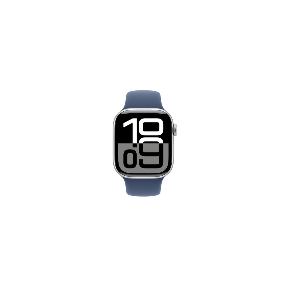APPLE Apple Watch Series 10 GPS 42mm Silver Aluminium Case with Denim Sport Band - S/M Online Outlet