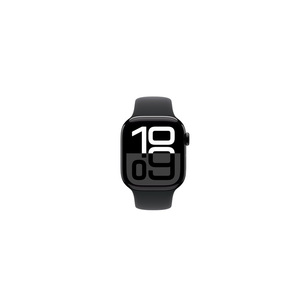 APPLE Apple Watch Series 10 GPS 42mm Jet Black Aluminium Case with Black Sport Band - S/M Lightning offer