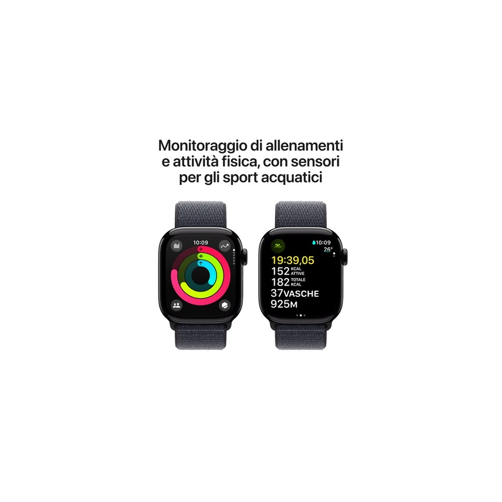 APPLE Apple Watch Series 10 GPS 42mm Jet Black Aluminium Case with Ink Sport Loop Nuovi prodotti