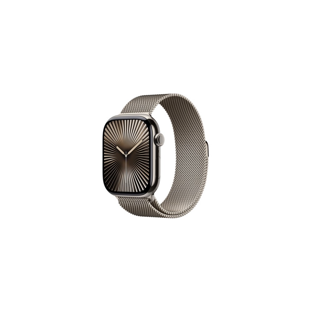 APPLE Apple Watch Series 10 GPS + Cellular 46mm Natural Titanium Case with Natural Milanese Loop - M/L Duty-free