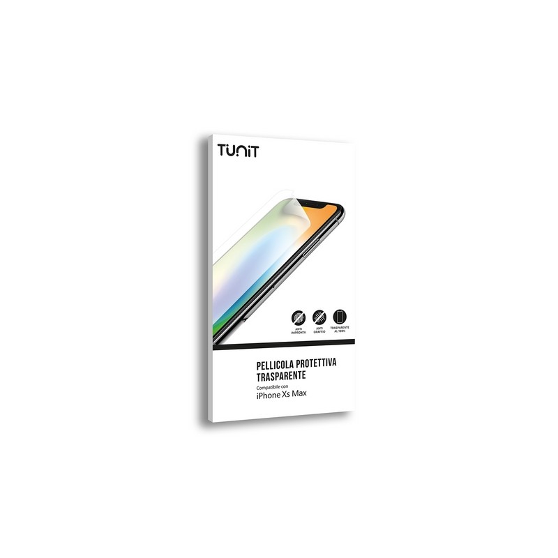 TUNIT Pellicola protettiva trasparente e anti-impronta per iPhone XS Max 2025