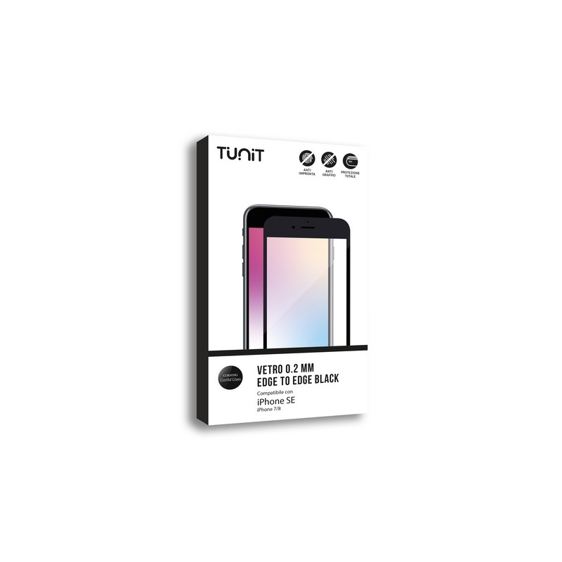 TUNIT Vetro "Edge to Edge" a doppia tempratura per iPhone 7 iPhone 8 e iPhone SE Italy