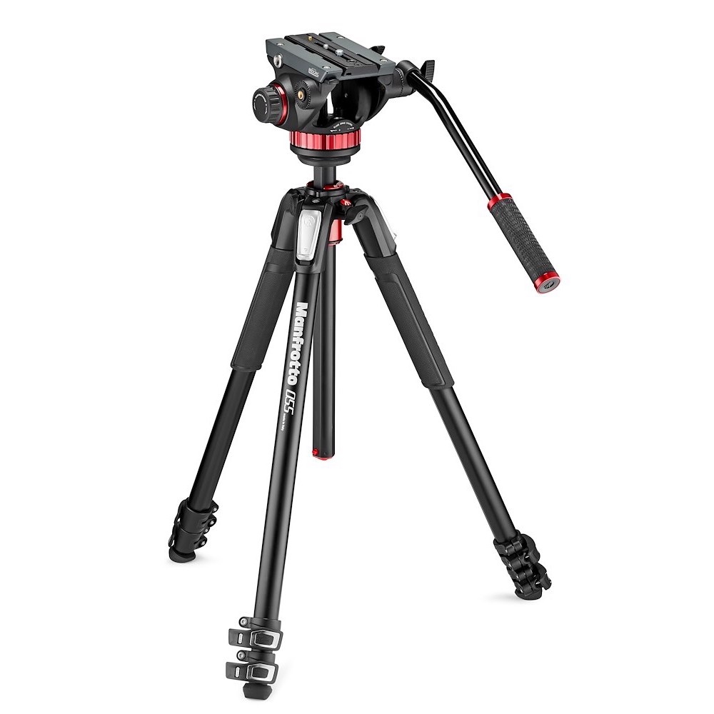 Manfrotto Testa video fluida MVH502AH con treppiede MT055XPRO3 Fino Al -60%