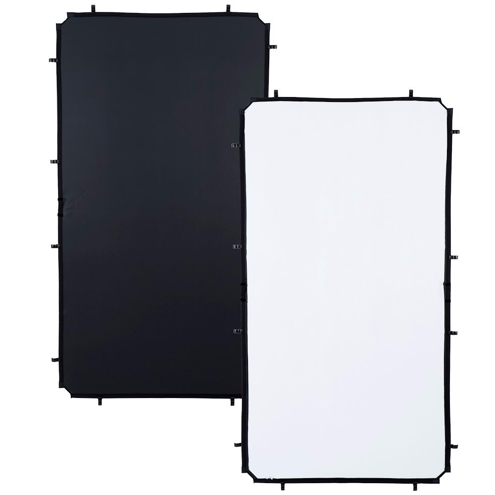 Manfrotto Tessuto per skylite fabric piccolo nero/bianco 1 1x2m Promozione Limitata