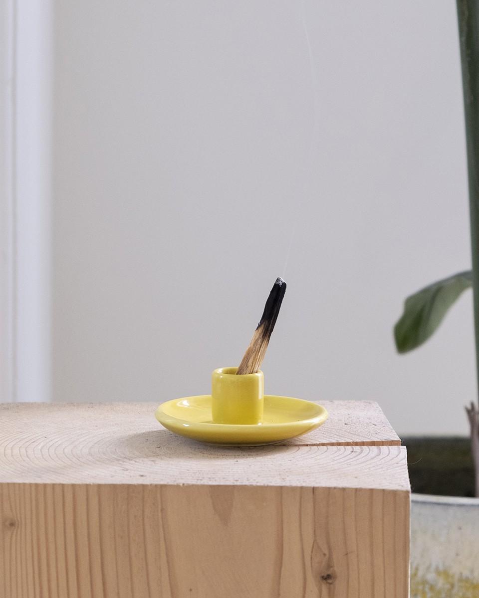 Wood'd PALO SANTO PLATE YELLOW Economico