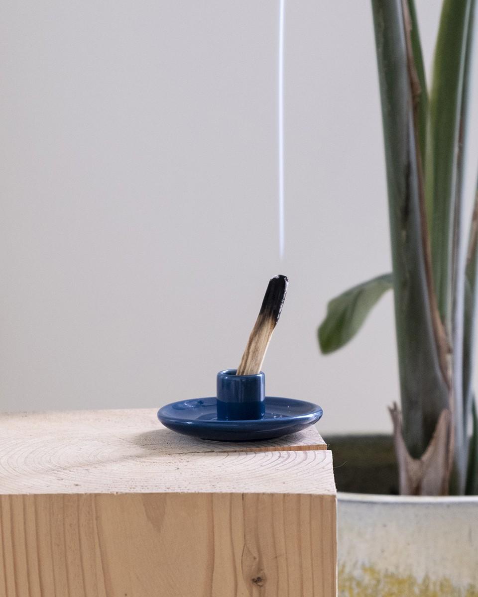 Wood'd PALO SANTO PLATE BLUE In Vendita