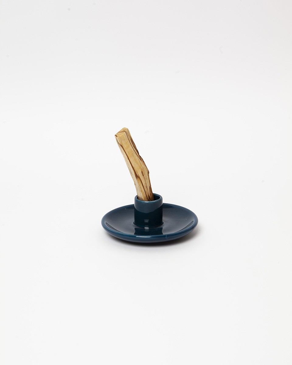 Wood'd PALO SANTO PLATE BLUE In Vendita