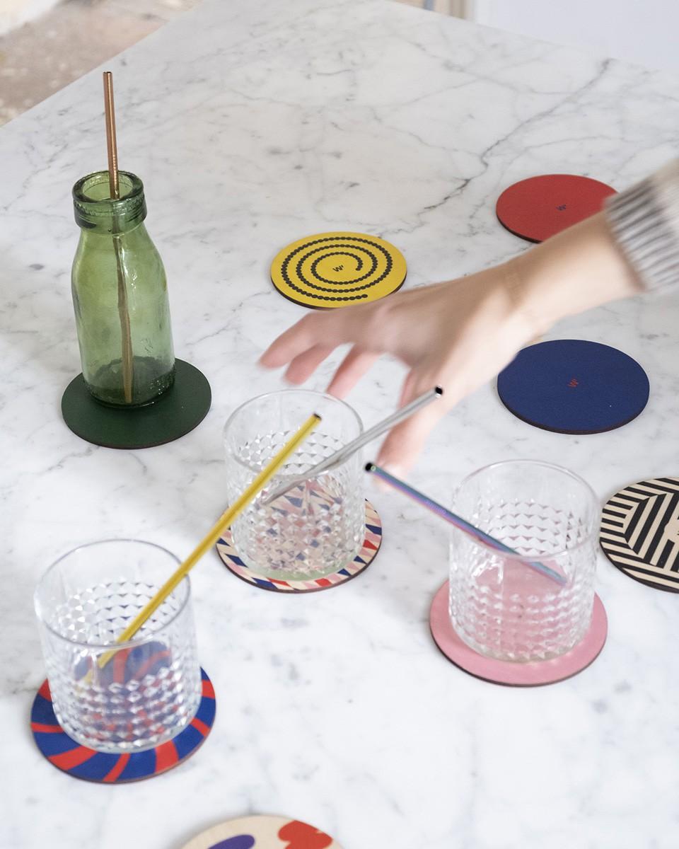 Wood'd FUNKY COASTERS SET Hotsell