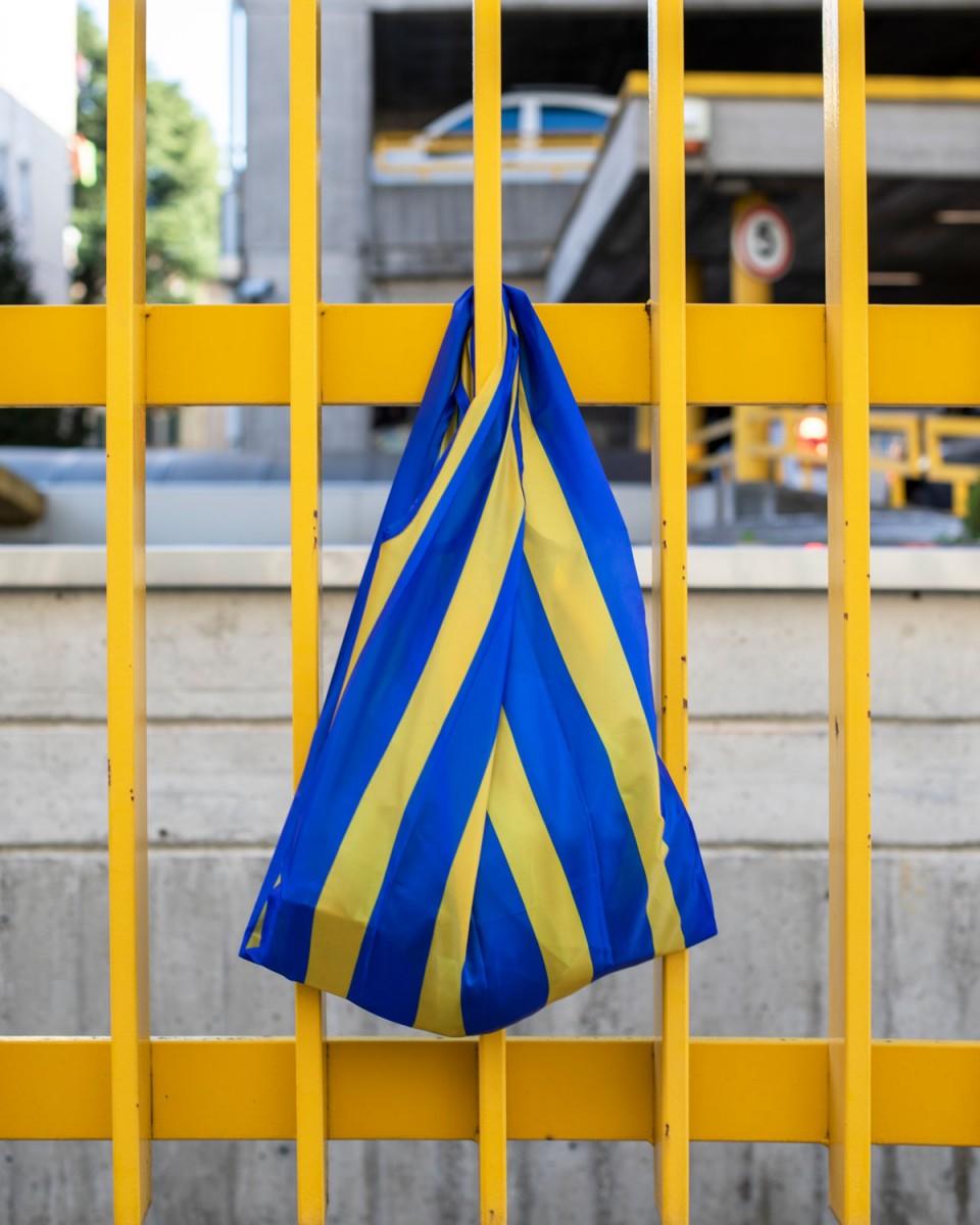 Wood'd Stripes Blue Bag In Saldo