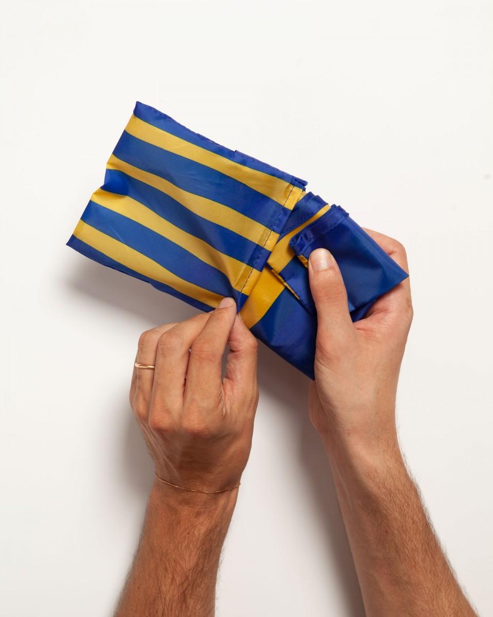 Wood'd Stripes Blue Bag In Saldo