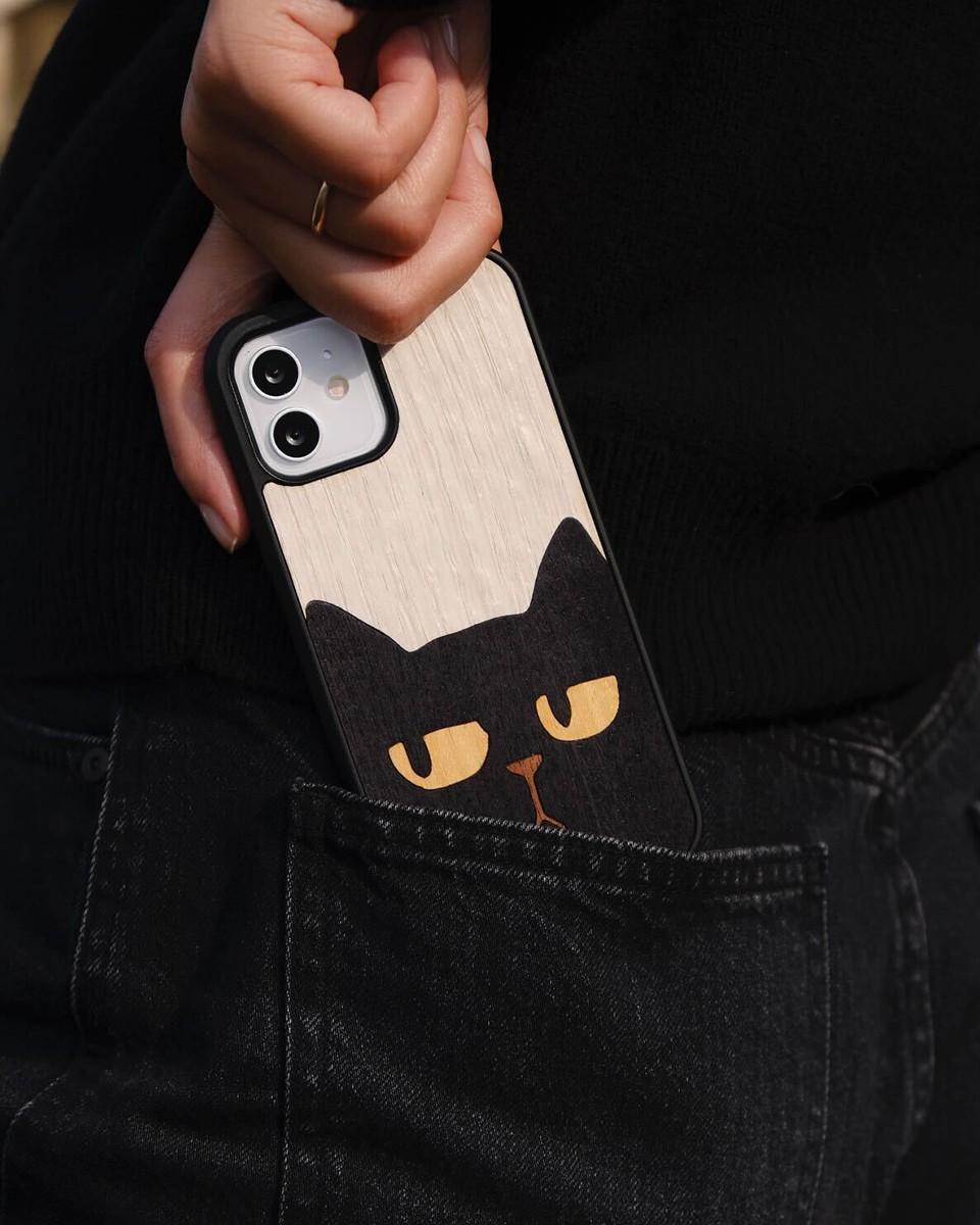 Wood'd Black Cat Cover In Saldo