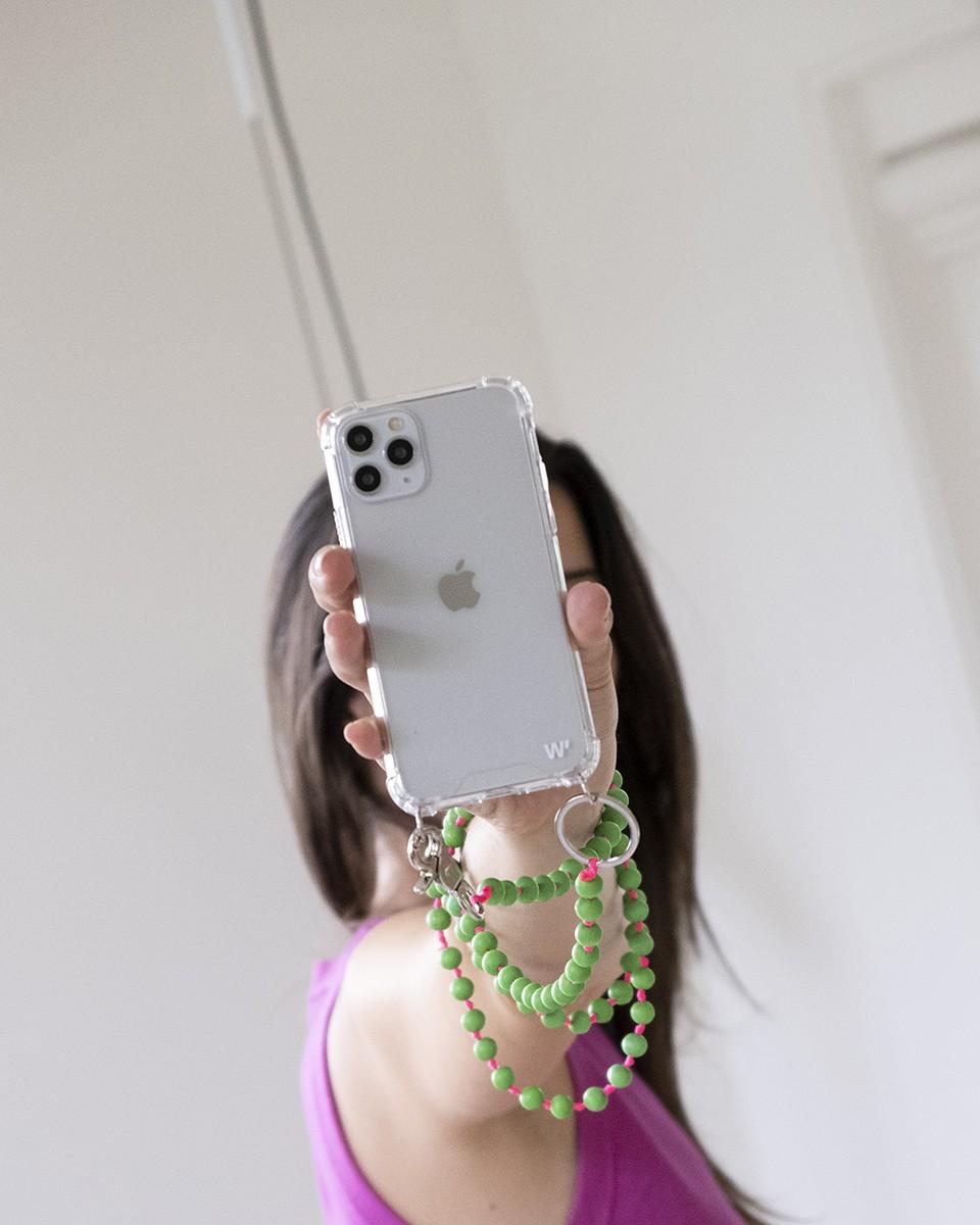 Wood'd Pearls Green Necklace Vendita Economica
